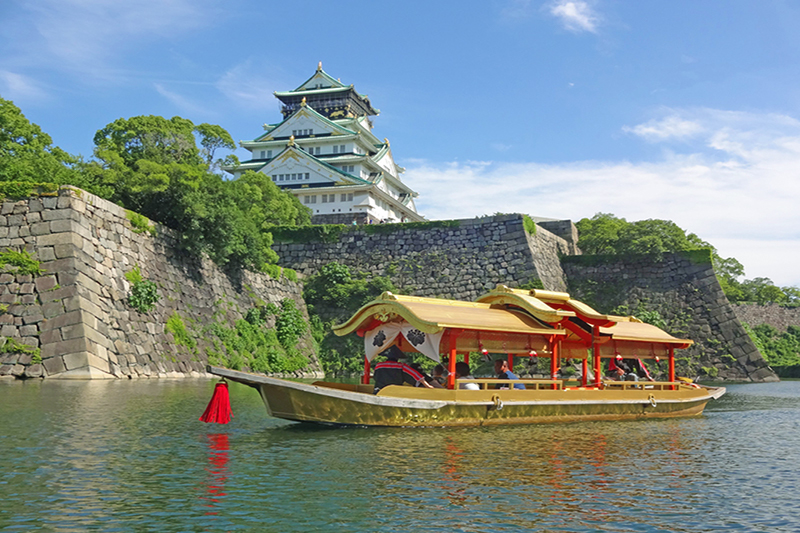 大阪城を船から観光