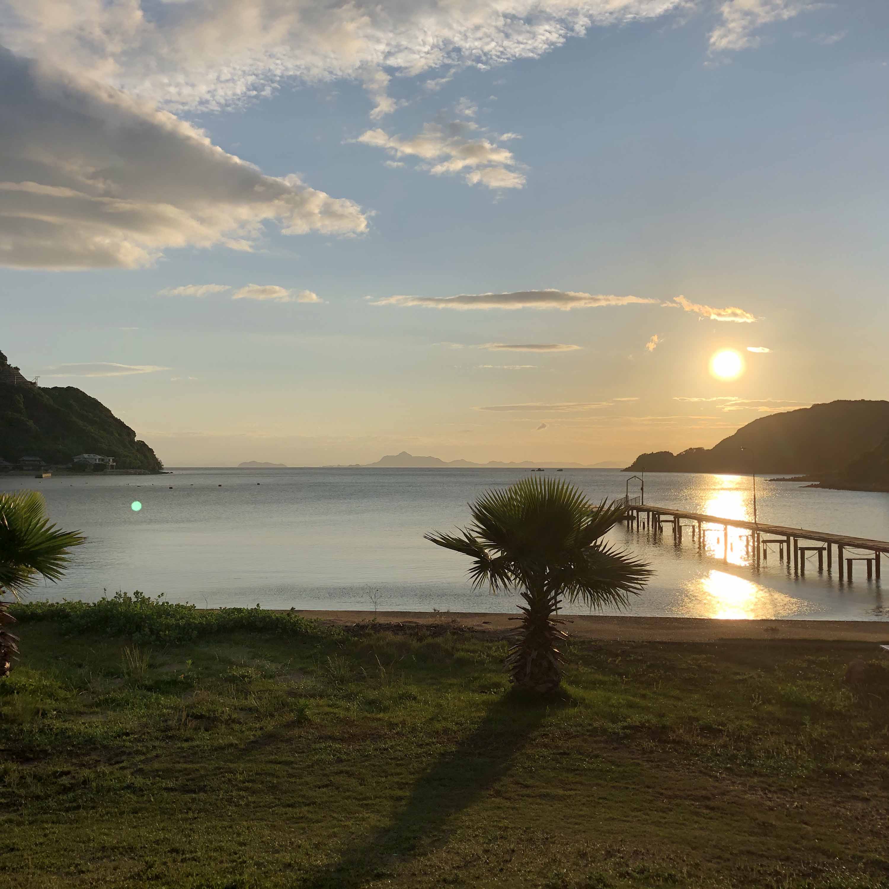 小豆島で見れる瀬戸内海の夕日